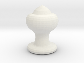 Chess Piece- Bishop in White Natural Versatile Plastic