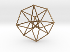 Sacred Geometry: Toroidal Hypercube 38mmx1mm in Natural Brass