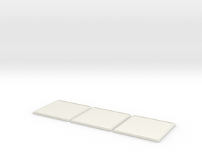 Square Model Base 60mm X3 in White Natural Versatile Plastic