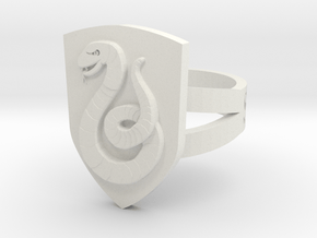 Slytherin Ring Size 5 in White Natural Versatile Plastic