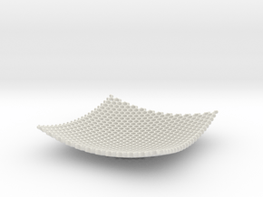 Square Bowl HoneyComb Mesh Structure Fuit bowl Key in White Natural Versatile Plastic