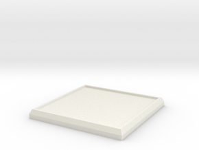 Square Model Base 35mm in White Natural Versatile Plastic