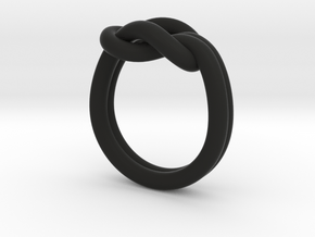Reef Knot Ring Size 9 in Black Natural Versatile Plastic