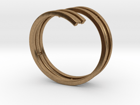 Bars & Wire Ring Size 12 in Natural Brass