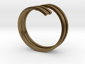 Bars & Wire Ring Size 12 in Natural Bronze