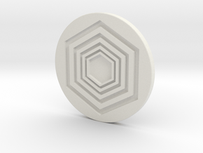 Ball Marker in White Natural Versatile Plastic