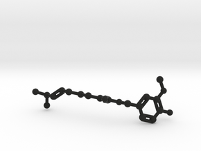 Capsaicin Molecule Necklace Keychain in Black Natural Versatile Plastic