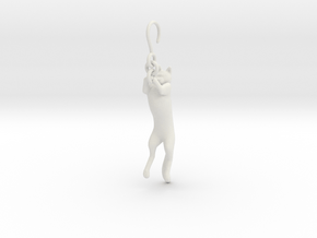 Cat Earing1 in White Natural Versatile Plastic
