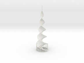 Helix Tower in White Natural Versatile Plastic