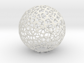 Sphere 9 in White Natural Versatile Plastic