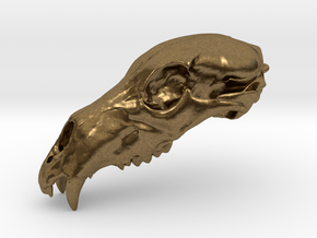 Bear Skull pendant, 4cm in Natural Bronze