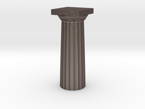 Parthenon Column Top (Hollow) 1:200 in Polished Bronzed Silver Steel
