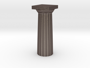 Parthenon Column Top (Hollow) 1:100 in Polished Bronzed Silver Steel