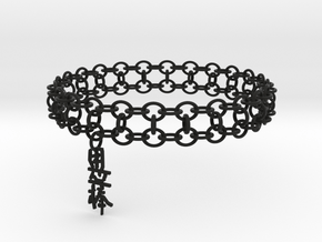 3in Yojimbo Kanji Bracelet in Black Natural Versatile Plastic