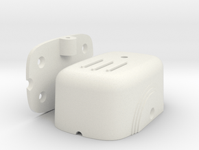 Art-Deco L-Pad Volume Control Housing in White Natural Versatile Plastic