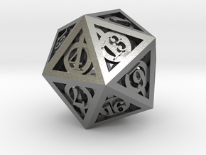 Deathly Hallows d20 in Natural Silver