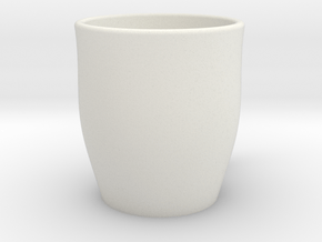 Open Mug in White Natural Versatile Plastic