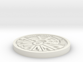City of Ember Coin 1mm deep engraving in White Natural Versatile Plastic