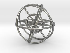 Metatron's Hypercube Spheres 80mm in Natural Silver