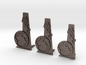 Earth Team Awards Smaller in Polished Bronzed Silver Steel