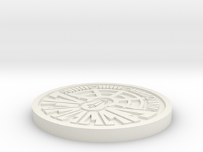 City of Ember Coin 2.5mm thick 0.5mm engraving in White Natural Versatile Plastic