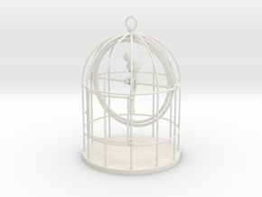 Bird Cage Gimbal in White Natural Versatile Plastic