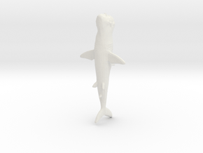 Dad Face On Shark - Large in White Natural Versatile Plastic