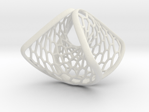 Wearables | ring | concave convex border | hexagon in White Natural Versatile Plastic