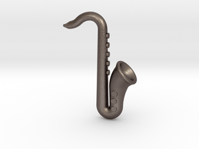 Saxophone in Polished Bronzed Silver Steel