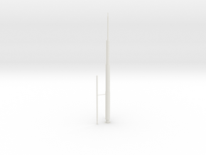 Willis Tower Antennae (Hollow) Left in White Natural Versatile Plastic