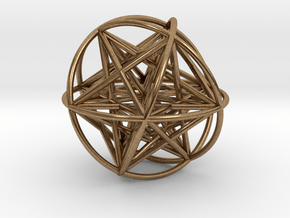 Metatrons Cubeoctahedral Sphere Connections 80mm in Natural Brass