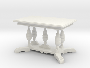 1:24 Old English Work Table in White Natural Versatile Plastic