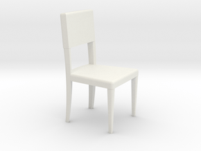 1:24 Curved Chair 3 in White Natural Versatile Plastic