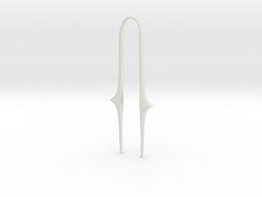 Tweezers 2 in White Natural Versatile Plastic