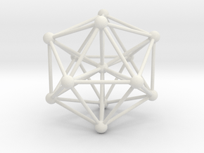 Great Dodecahedron in White Natural Versatile Plastic