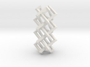 Right-angled Braidwork II (loose variant) in White Natural Versatile Plastic