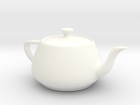 Teapot in White Processed Versatile Plastic