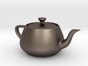 Teapot in Polished Bronzed Silver Steel