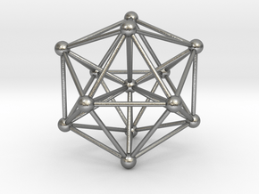 Great Dodecahedron in Natural Silver