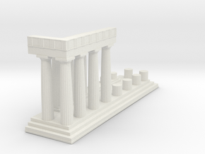 1:150 Parthenon East Facade Sectioned cut in White Natural Versatile Plastic