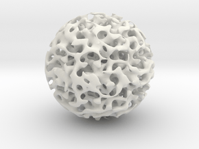 Odd ball Mathematical Art 5cm diameter in White Natural Versatile Plastic