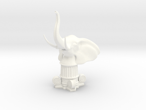 Elephant Rook (Square Base) in White Processed Versatile Plastic