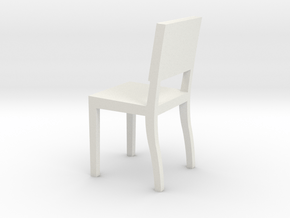 1:24 Square Chair 3 in White Natural Versatile Plastic