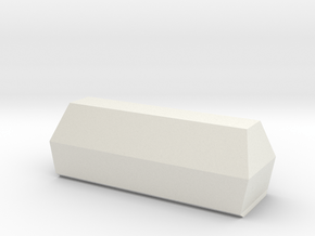 Coffin 1:87 in White Natural Versatile Plastic