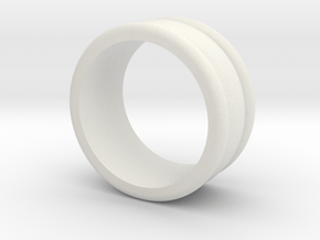 Arc Ring in White Natural Versatile Plastic