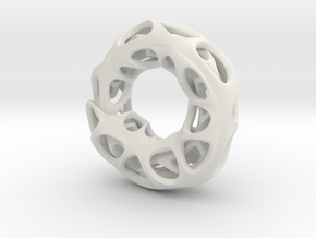 Ouroboros Pendant (S) in White Natural Versatile Plastic