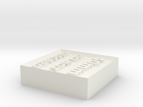 Alignment Block 40mm in White Natural Versatile Plastic