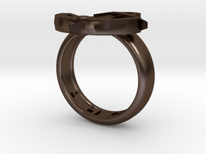 Ahoy Ring (various sizes) in Polished Bronze Steel
