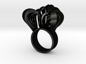 Pumpkin Ring Size 5 in Matte Black Steel