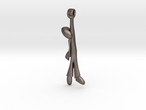 Hanging Man -v2a SideHand in Polished Bronzed Silver Steel